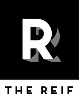 The Reif icon logo featuring a stylized white and gray ‘R’ on a black background.
